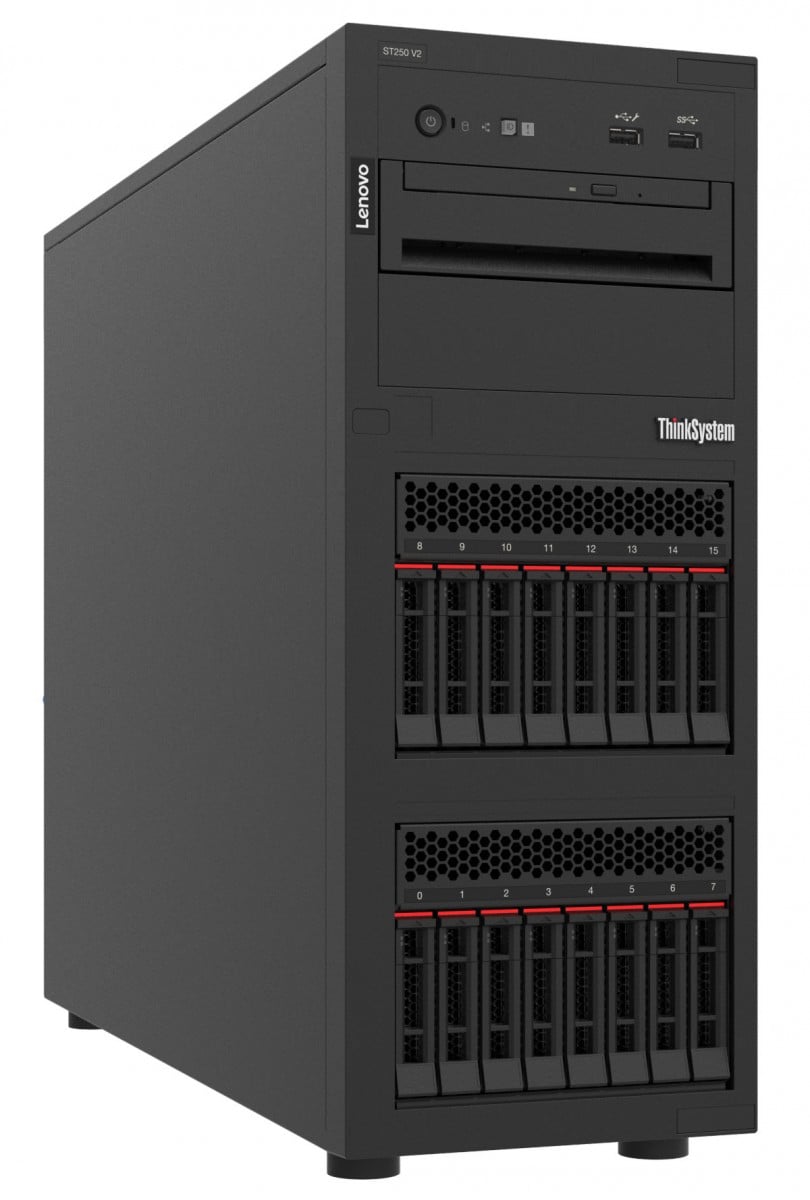 lenovo Lenovo ThinkSystem ST250 V2 Xeon E-2356G (6C 3.2GHz 12MB Cache/80W), 1x32GB, O/B, 2.5' HS (8), 5350-8i, HS 750W Titanium, XCC Enterprise, No DVD (7D8FA01LEA) lenovo Lenovo ThinkSystem ST250 V2 Xeon E-2356G (6C 3.2GHz 12MB Cache/80W), 1x32GB, O/B, 2.5' HS (8), 5350-8i, HS 750W Titanium, XCC Enterprise, No DVD (7D8FA01LEA)