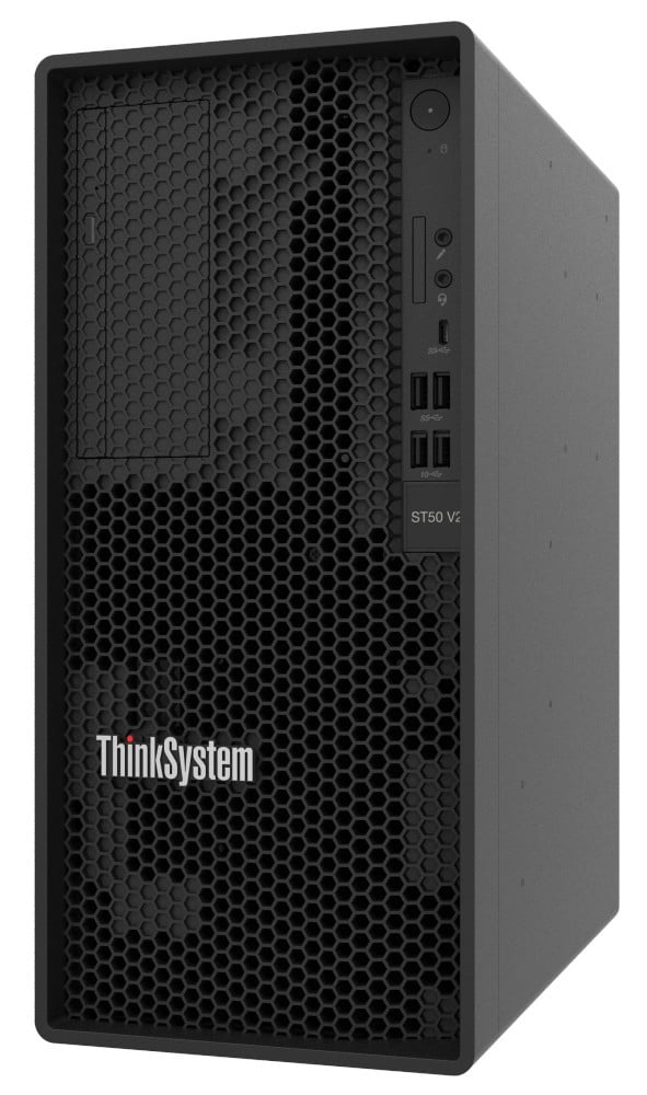 lenovo Lenovo ThinkSystem ST50 V2 Xeon E-2324G (4C 3.1GHz 8MB Cache/65W), SW RAID, 2x480GB Micron 5400 Pro SSD, 1x8GB, 500W 94% Efficiency, No DVD, 3 year (7D8JA03EEA) lenovo Lenovo ThinkSystem ST50 V2 Xeon E-2324G (4C 3.1GHz 8MB Cache/65W), SW RAID, 2x480GB Micron 5400 Pro SSD, 1x8GB, 500W 94% Efficiency, No DVD, 3 year (7D8JA03EEA)