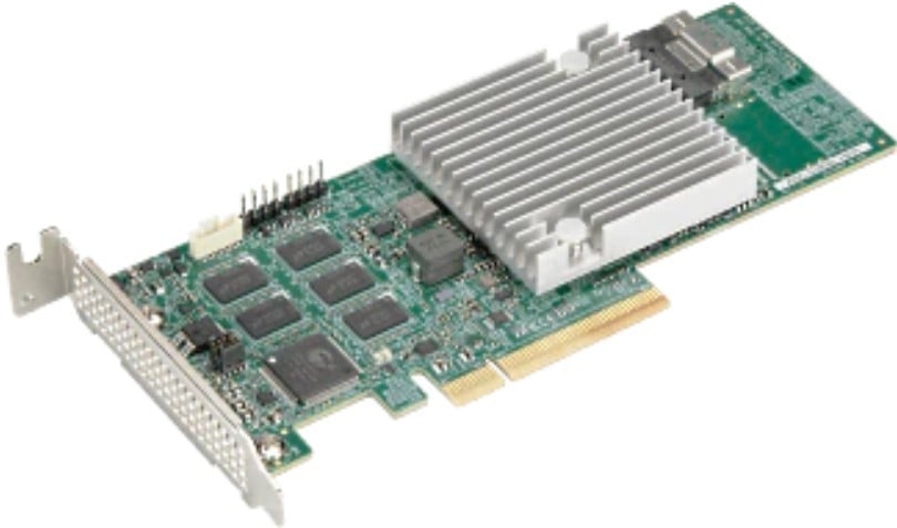 Supermicro AOC-S3916L-H16IR-32DD-O 16 int 12Gb/s ports, x8 Gen4, ROC - LP, 32HDDw/exp,RoHS (AOC-S3916L-H16IR-32DD-O)