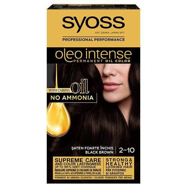 SHORT LIFE - Vopsea de Par Demi-permanenta - Syoss Professional Performance Oleo Intense Permanent Oil Color, nuanta 2-10 Saten Foarte Inchis SHORT LIFE - Vopsea de Par Demi-permanenta - Syoss Professional Performance Oleo Intense Permanent Oil Color, nuanta 2-10 Saten Foarte Inchis