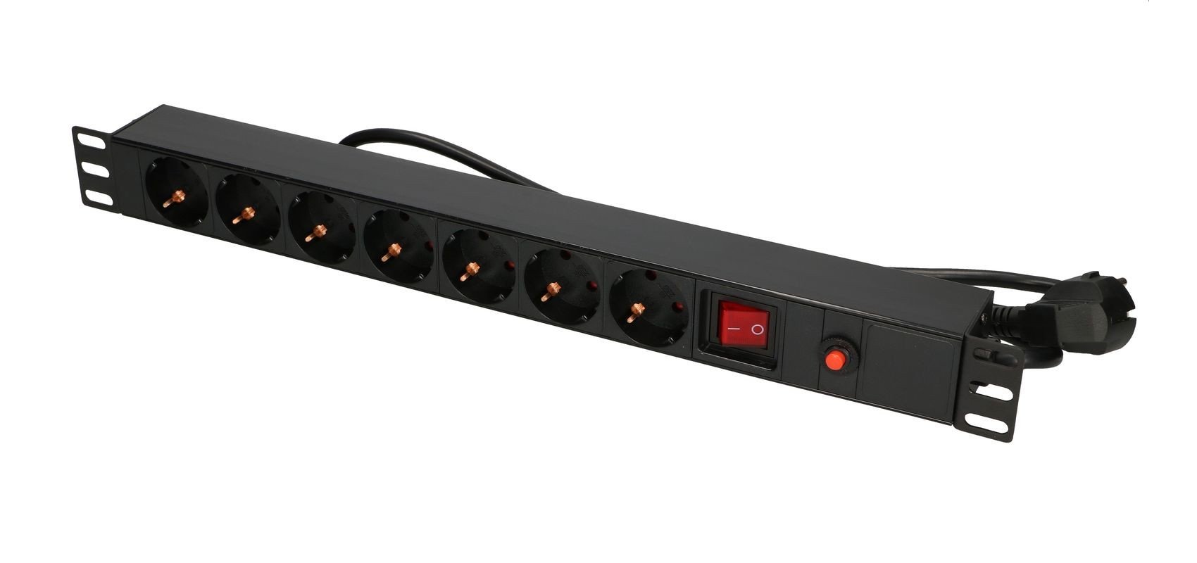 Extralink 19' 1U 7 SOCKET EU TYPE POWER PDU WITH SWITCH PDU 7-EU Prelungitor (EX.12967)