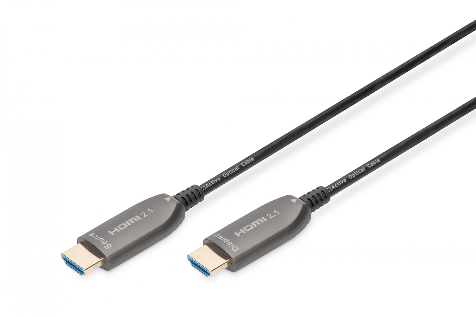 DIGITUS HDMI AOC hybrid-fiber connection cable, Type A M/M, 15m, UHD 8K@60Hz, gold, bl (AK-330126-150-S) DIGITUS HDMI AOC hybrid-fiber connection cable, Type A M/M, 15m, UHD 8K@60Hz, gold, bl (AK-330126-150-S)