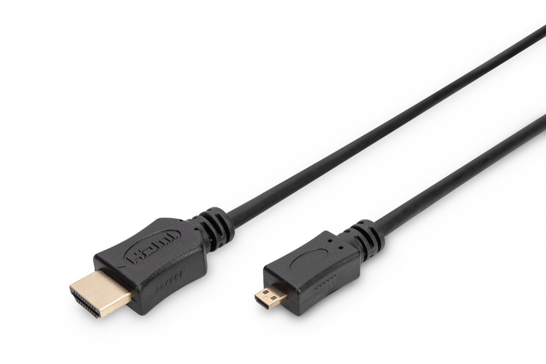 DIGITUS HDMI High Speed connection cable, type D - A M/M, 1.0m, w/Ethernet, Ultra HD 30p, gold, bl (AK-330109-010-S) DIGITUS HDMI High Speed connection cable, type D - A M/M, 1.0m, w/Ethernet, Ultra HD 30p, gold, bl (AK-330109-010-S)