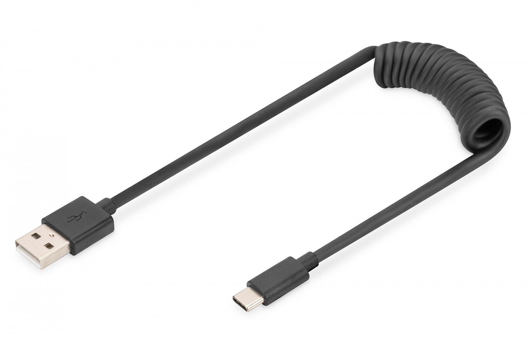 DIGITUS USB Í Type A to USB Í Type C Spring cable TPE USB 2.0, PD60W Max; 1m (AK-300430-006-S) DIGITUS USB Í Type A to USB Í Type C Spring cable TPE USB 2.0, PD60W Max; 1m (AK-300430-006-S)