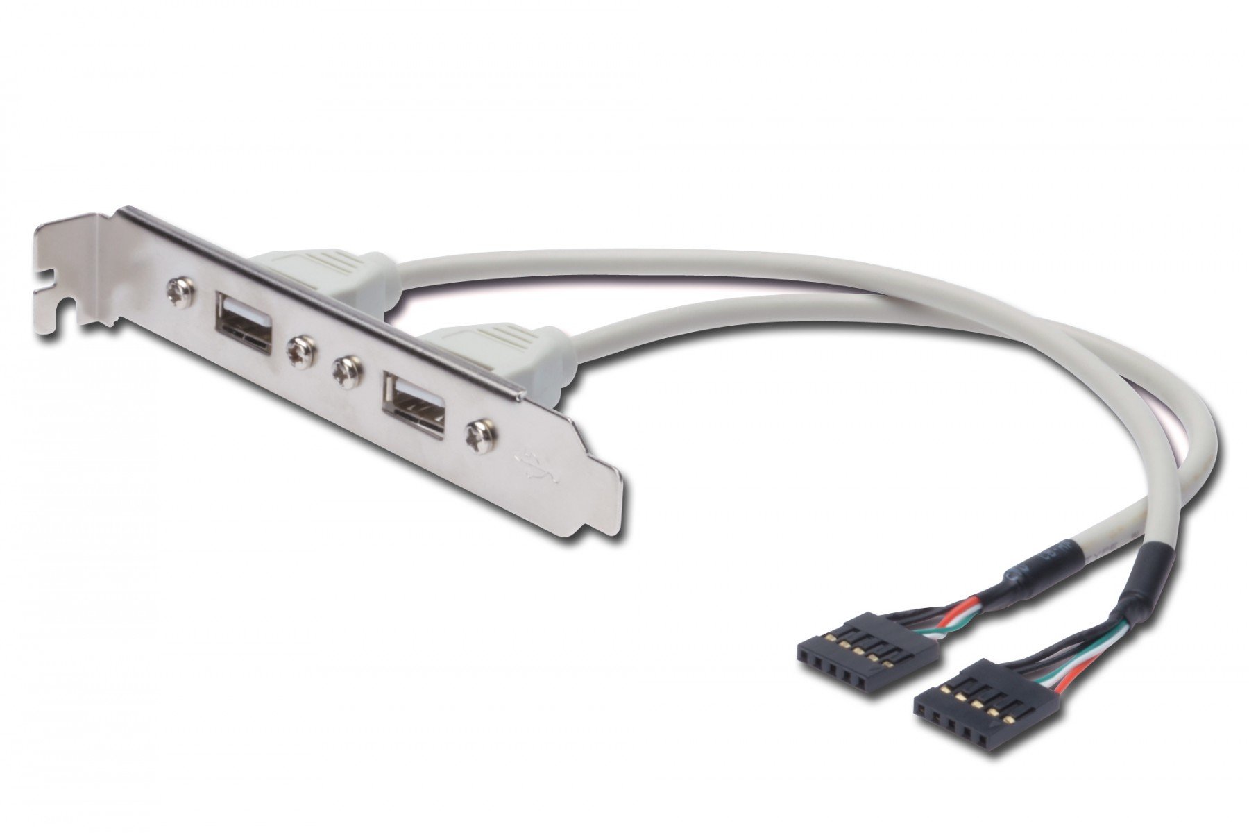 DIGITUS USB Slot Bracket cable, 2x type A-2x5pin IDC F/F, 0.25m, USB 2.0 compatibel, be (AK-300301-002-E) DIGITUS USB Slot Bracket cable, 2x type A-2x5pin IDC F/F, 0.25m, USB 2.0 compatibel, be (AK-300301-002-E)