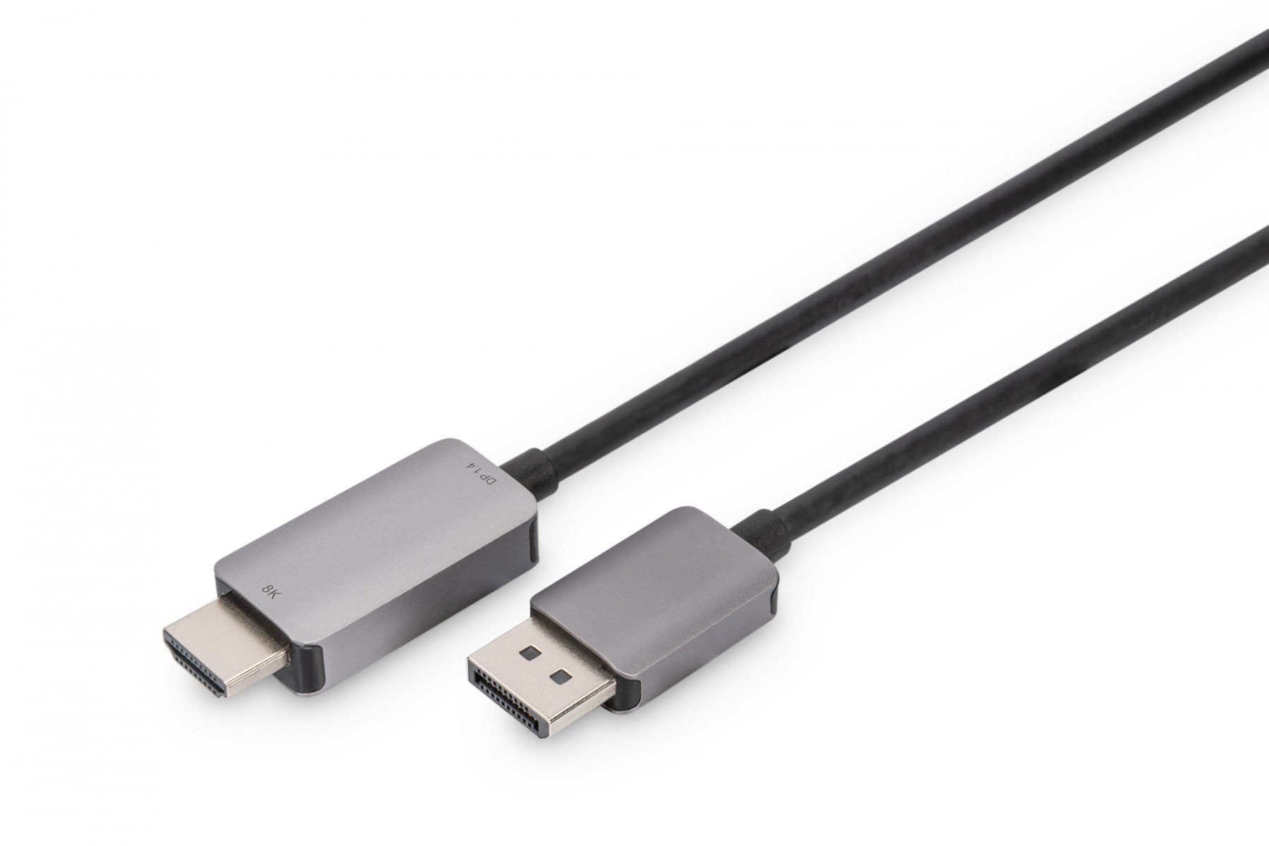 DIGITUS 8K@60Hz. DP to HDMI adapter cable Alu housing; black; 1m (DB-340305-010-S) DIGITUS 8K@60Hz. DP to HDMI adapter cable Alu housing; black; 1m (DB-340305-010-S)