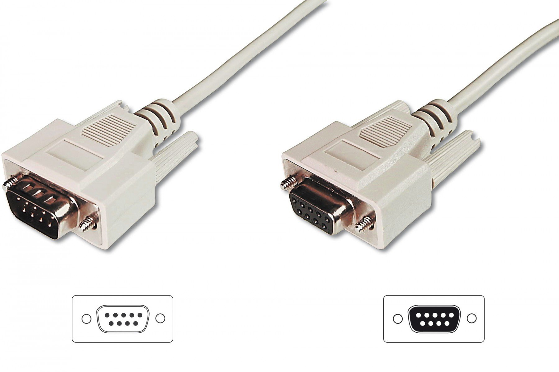 DIGITUS Datatransfer extension cable, D-Sub9 M/F, 5.0m, serial, molded, be (AK-610203-050-E) DIGITUS Datatransfer extension cable, D-Sub9 M/F, 5.0m, serial, molded, be (AK-610203-050-E)