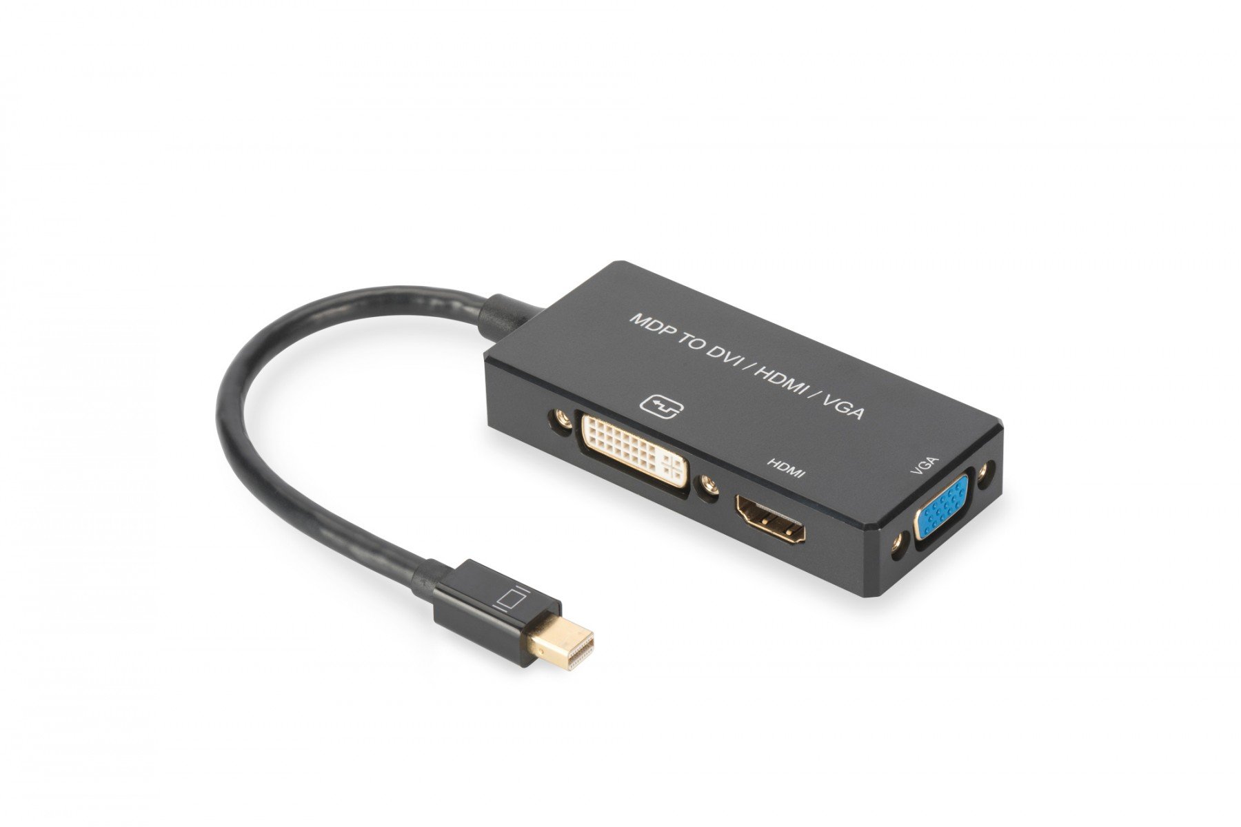DIGITUS DisplayPort converter cable, mDP - HDMI+DVI+VGA M-F/F/F, 0,2m, 3 in 1 Multi-Media, bl, gold (AK-340419-002-S) DIGITUS DisplayPort converter cable, mDP - HDMI+DVI+VGA M-F/F/F, 0,2m, 3 in 1 Multi-Media, bl, gold (AK-340419-002-S)