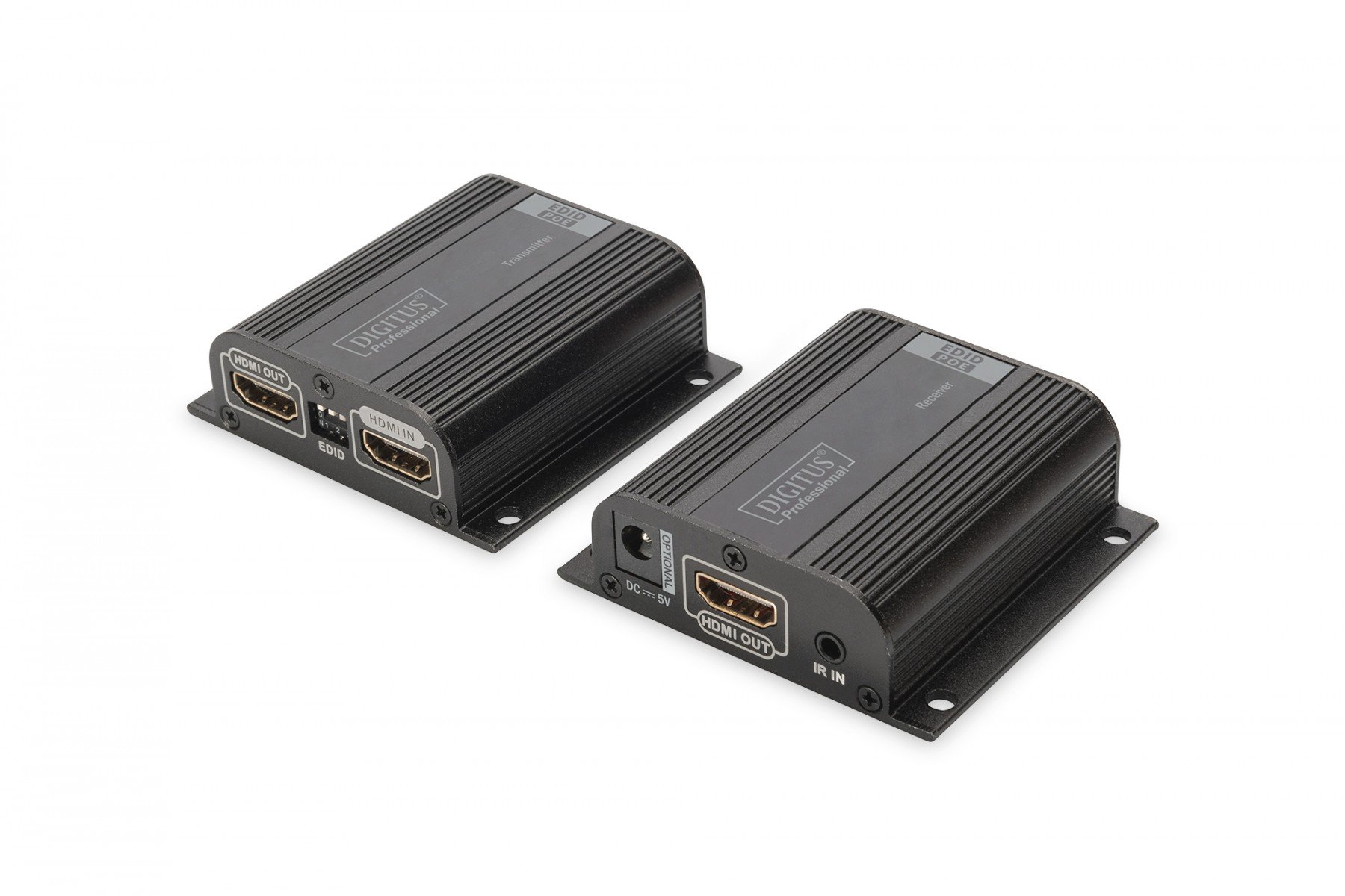 DIGITUS HDMI Extender Set, 50 m over network cable (CAT 6/6a/7), EDID, 1x HDMI loop out, FHD, 1080p (DS-55100-1) DIGITUS HDMI Extender Set, 50 m over network cable (CAT 6/6a/7), EDID, 1x HDMI loop out, FHD, 1080p (DS-55100-1)