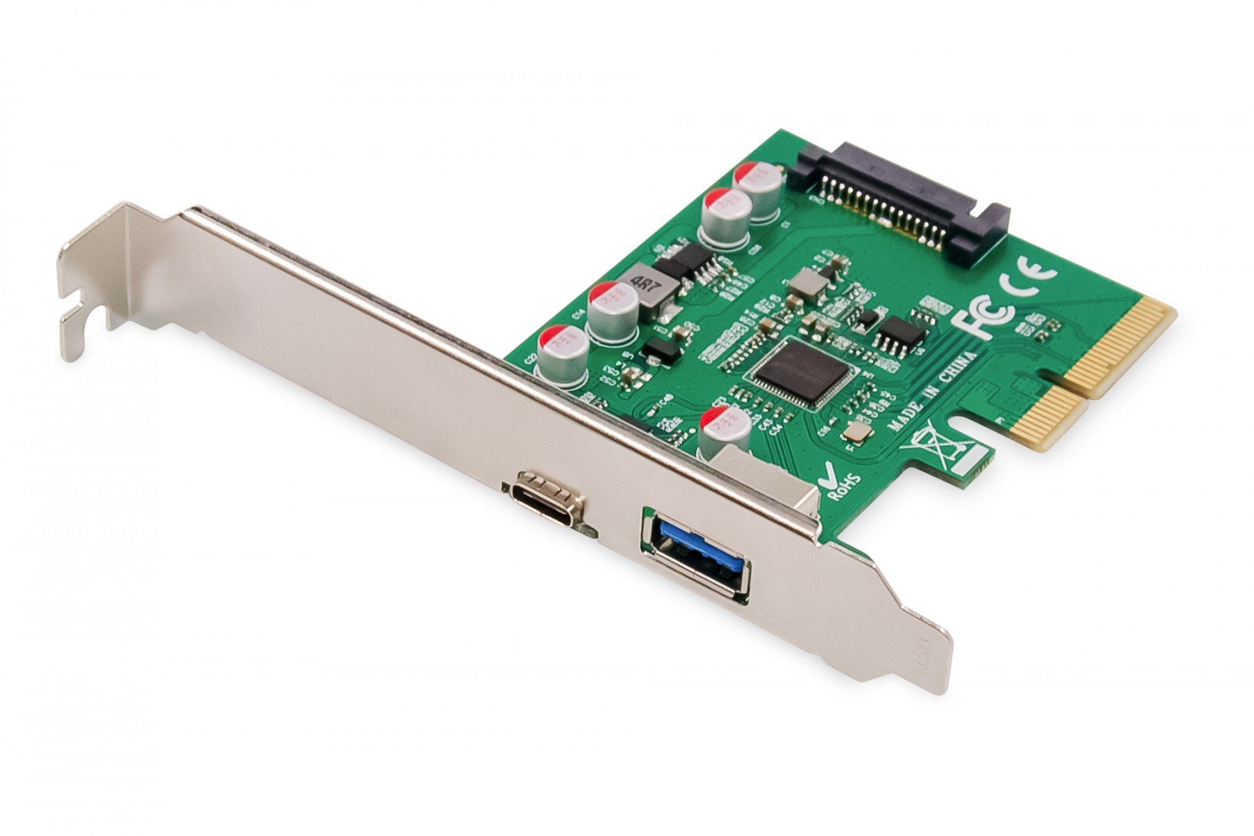 DIGITUS PCIe Card, USB Type-C + USB Type-A up to 10GB/s (DS-30225) DIGITUS PCIe Card, USB Type-C + USB Type-A up to 10GB/s (DS-30225)