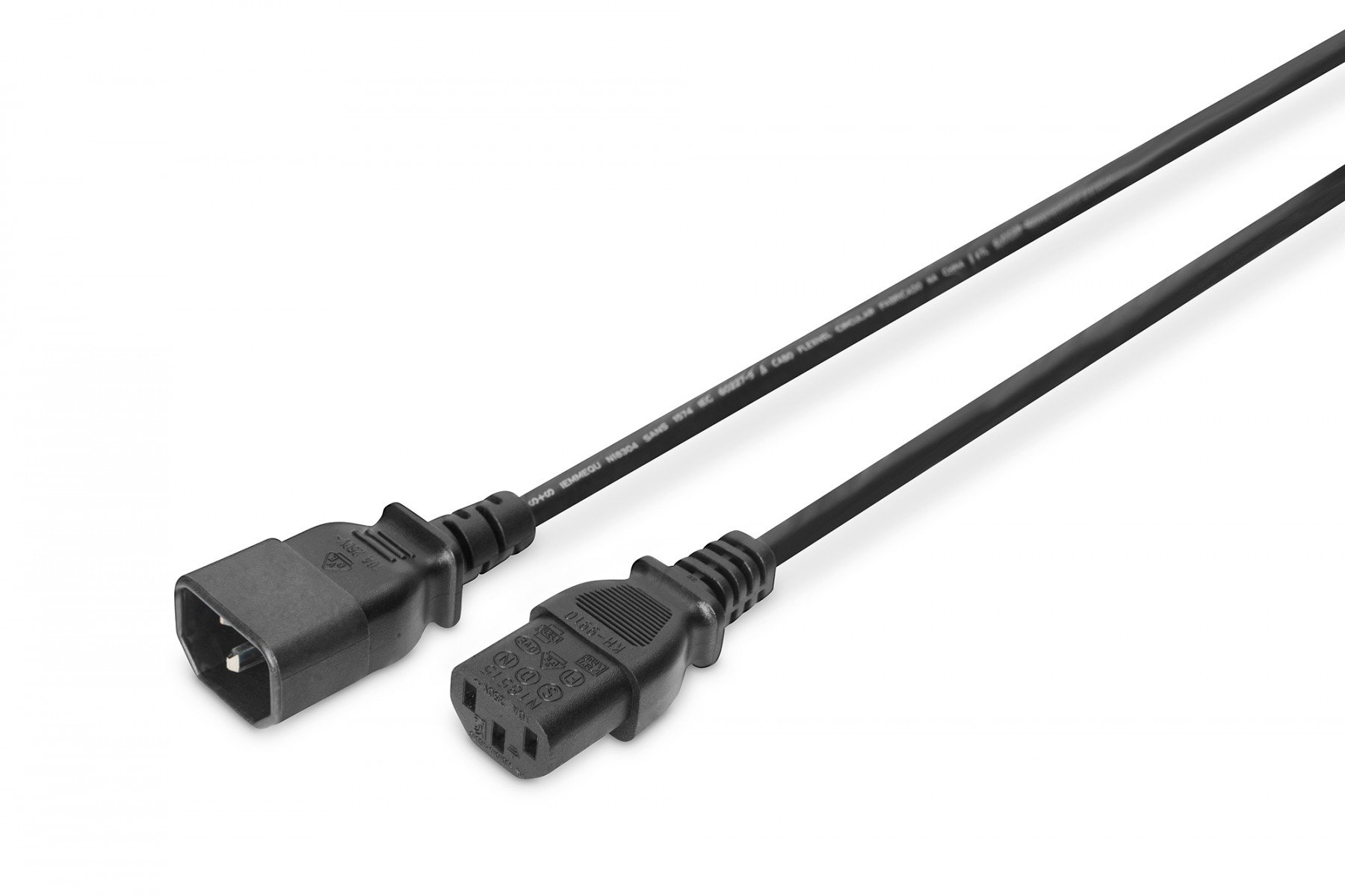 DIGITUS Power Cord extension cable, C14 - C13 M/F, 1.8m, H05VV-F3G 0. 75qmm, bl (AK-440201-018-S) DIGITUS Power Cord extension cable, C14 - C13 M/F, 1.8m, H05VV-F3G 0. 75qmm, bl (AK-440201-018-S)