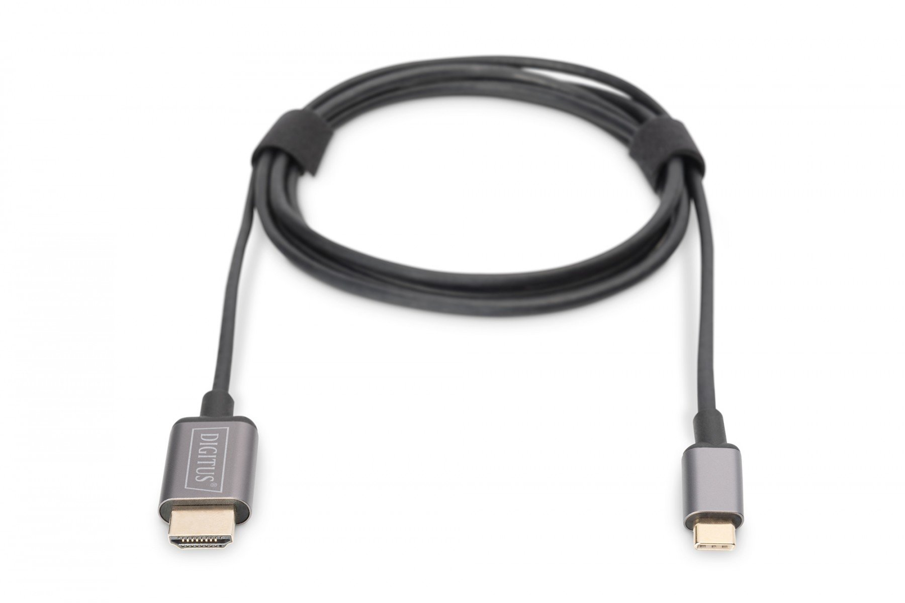 DIGITUS USB-C - HDMI Adapter, 1.8 m 4K/30Hz, black, metal housing (DA-70821) DIGITUS USB-C - HDMI Adapter, 1.8 m 4K/30Hz, black, metal housing (DA-70821)