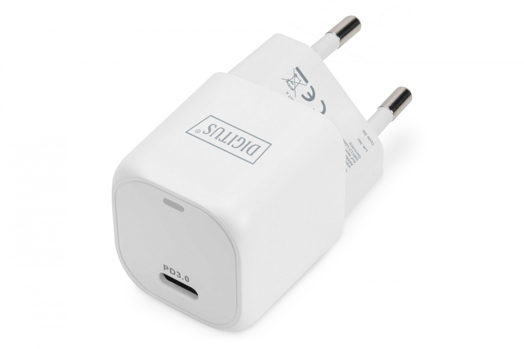 DIGITUS USB-C Mini Charging Adapter, 20W 20W, PD 3.0, white (DA-10060) DIGITUS USB-C Mini Charging Adapter, 20W 20W, PD 3.0, white (DA-10060)
