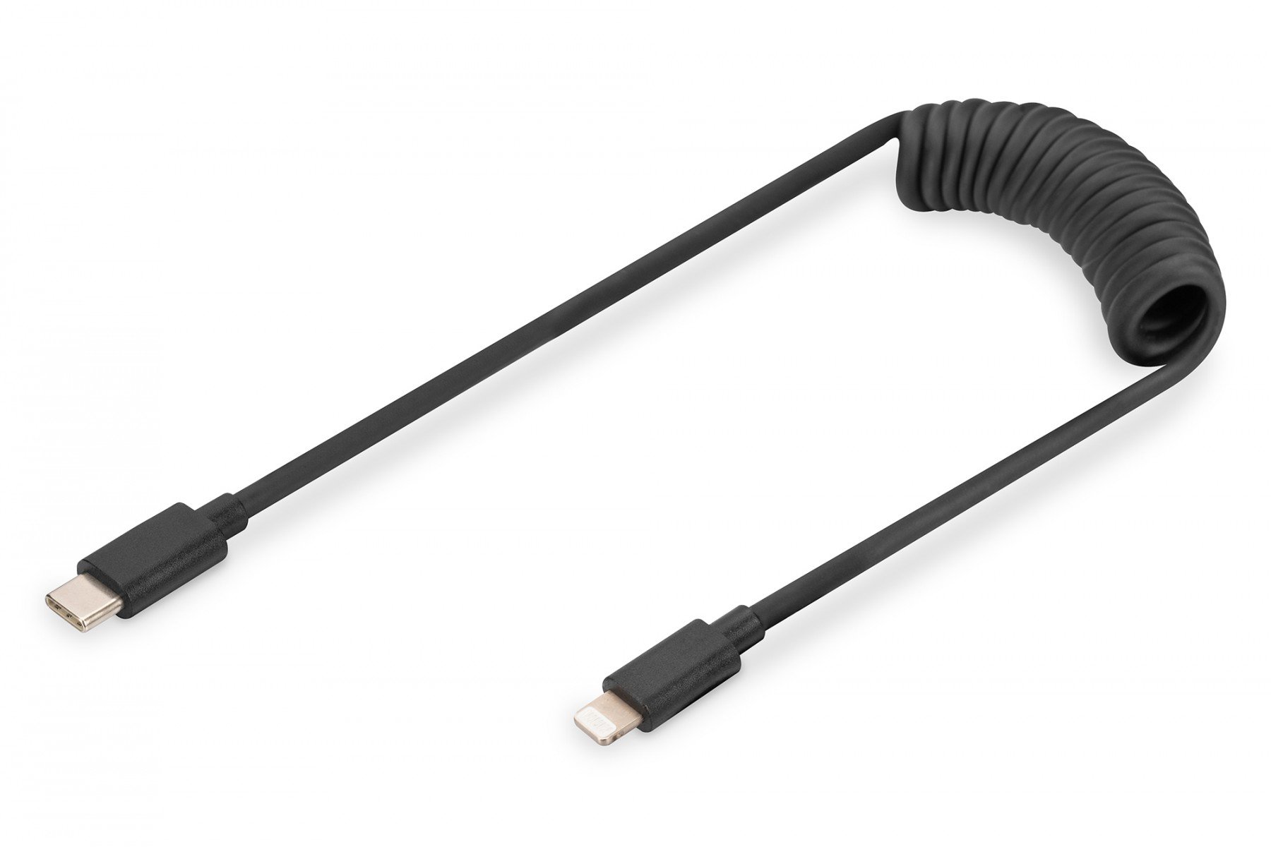 DIGITUS USB - C to Lightning Spring cableÿ MFI C94 TPU USB 2.0, PD20W Max 1m (AK-600434-006-S) DIGITUS USB - C to Lightning Spring cableÿ MFI C94 TPU USB 2.0, PD20W Max 1m (AK-600434-006-S)