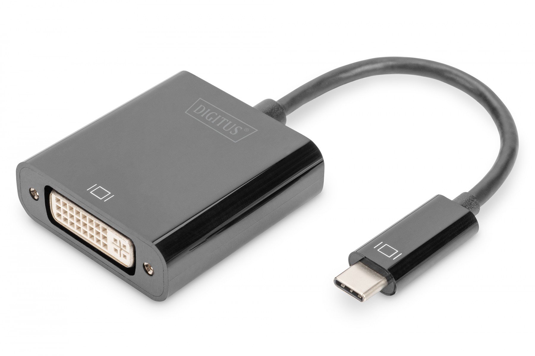DIGITUS USB Type-C to DVI Adapter 10cm cable length, black (DA-70829) DIGITUS USB Type-C to DVI Adapter 10cm cable length, black (DA-70829)
