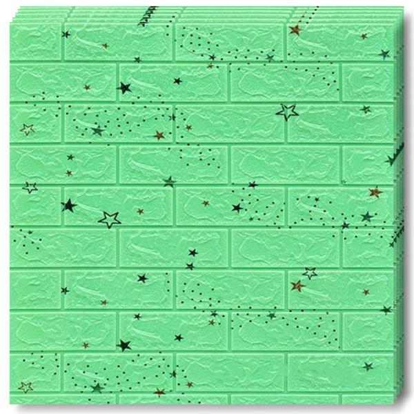 Set 20x Tapet Caramida 3D Teno®, model Stelute, suprafata acoperire 10.6 mp, autoadeziv, waterproof, usor de montat, design modern, 70x77 cm, verde Set 20x Tapet Caramida 3D Teno®, model Stelute, suprafata acoperire 10.6 mp, autoadeziv, waterproof, usor de montat, design modern, 70x77 cm, verde