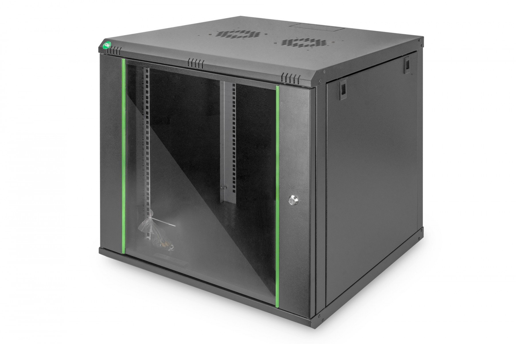 DIGITUS 9U wall mounting cabinet 478x600x600 mm, color black (RAL 9005) (DN-19 09U-6/6-EC-SW) DIGITUS 9U wall mounting cabinet 478x600x600 mm, color black (RAL 9005) (DN-19 09U-6/6-EC-SW)