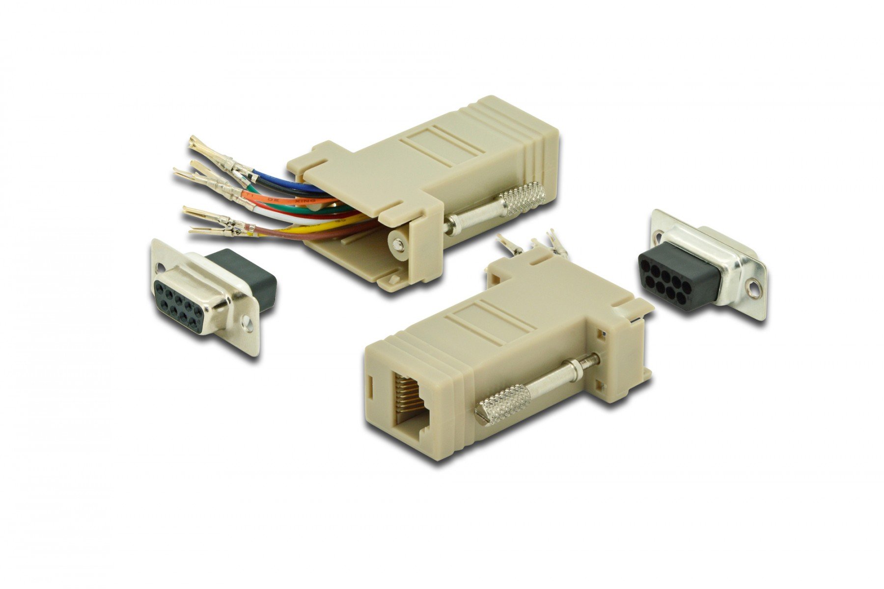 DIGITUS Adaptor, DB9, RJ45, Modular DB9 F, RJ45 F (AK-610516-000-I) DIGITUS Adaptor, DB9, RJ45, Modular DB9 F, RJ45 F (AK-610516-000-I)