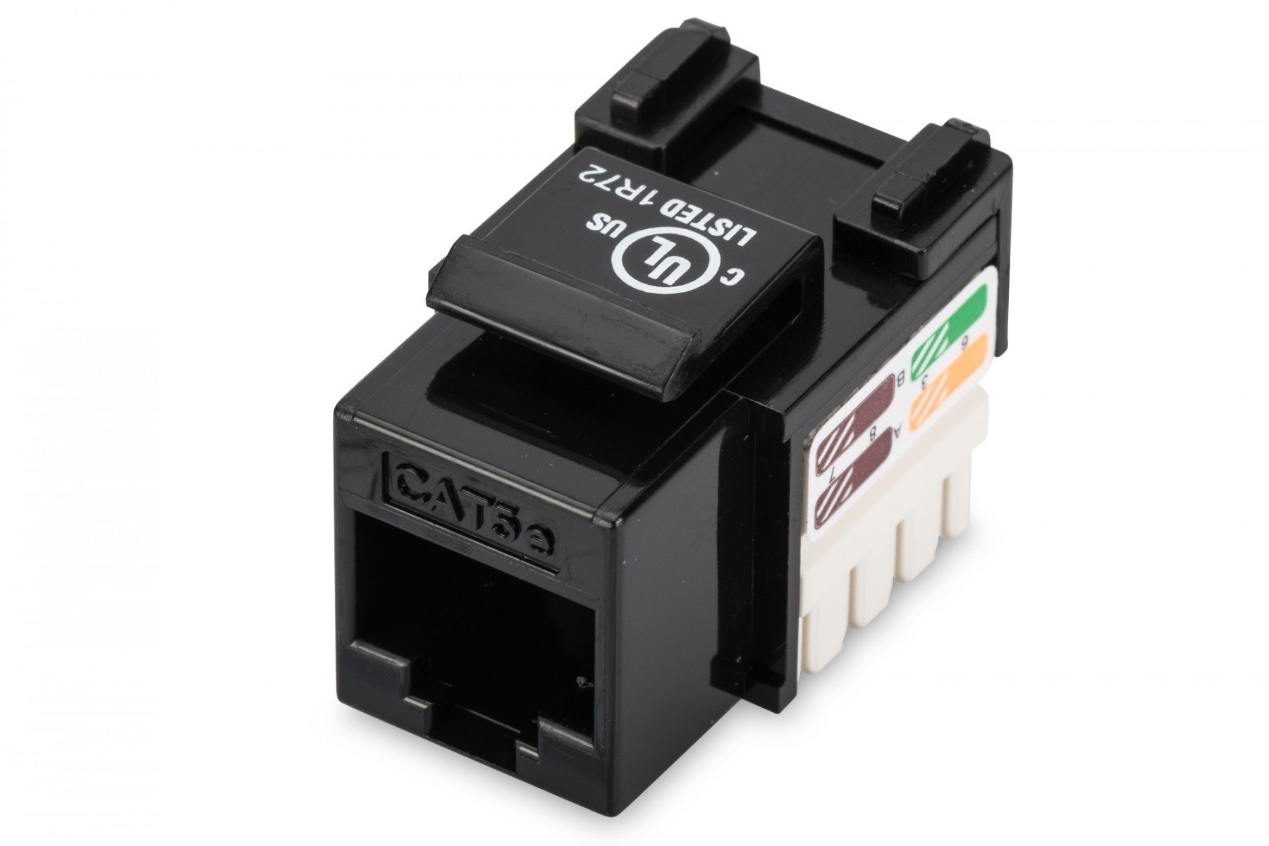 DIGITUS CAT 5e Keystone Jack, unshielded RJ45 to LSA, color black (DN-93501) DIGITUS CAT 5e Keystone Jack, unshielded RJ45 to LSA, color black (DN-93501)