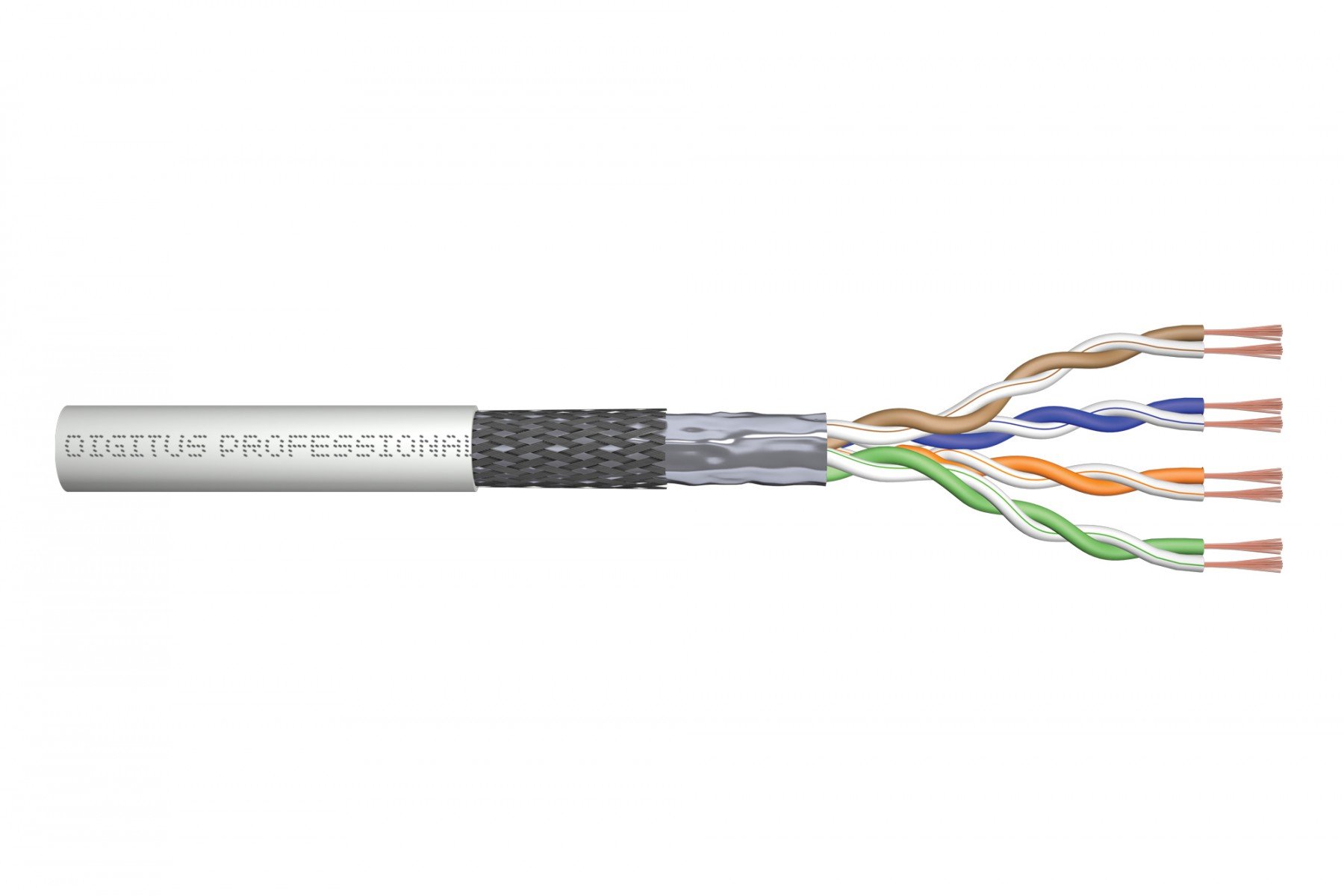 DIGITUS CAT 5e SF-UTP patch cable, raw 100 m, paper box, AWG 26/7, PVC, simplex, grey (DK-1531-P-1-1) DIGITUS CAT 5e SF-UTP patch cable, raw 100 m, paper box, AWG 26/7, PVC, simplex, grey (DK-1531-P-1-1)