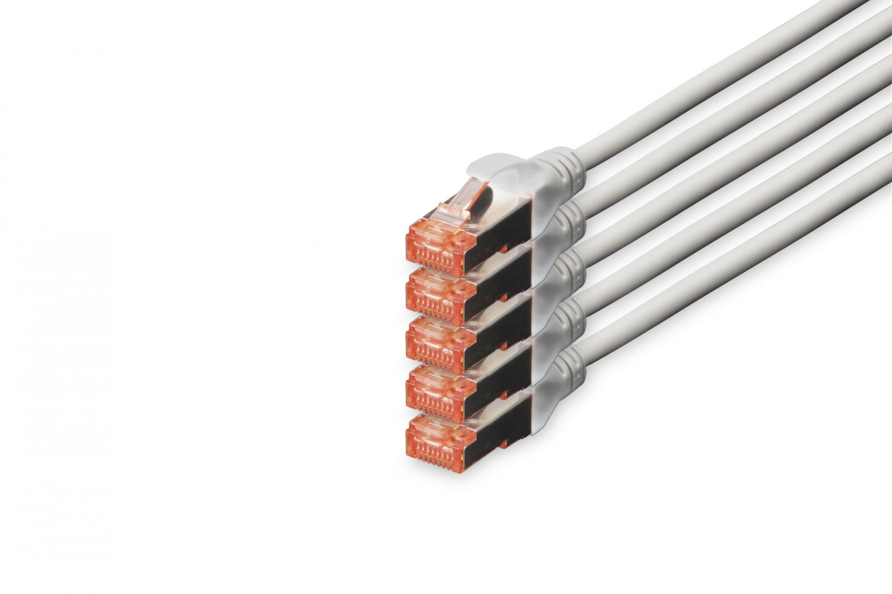 DIGITUS CAT 6 S-FTP patch cord, Cu, LSZH AWG 27/7, length 7 m, 5 pieces, color grey (DK-1644-070-5) DIGITUS CAT 6 S-FTP patch cord, Cu, LSZH AWG 27/7, length 7 m, 5 pieces, color grey (DK-1644-070-5)