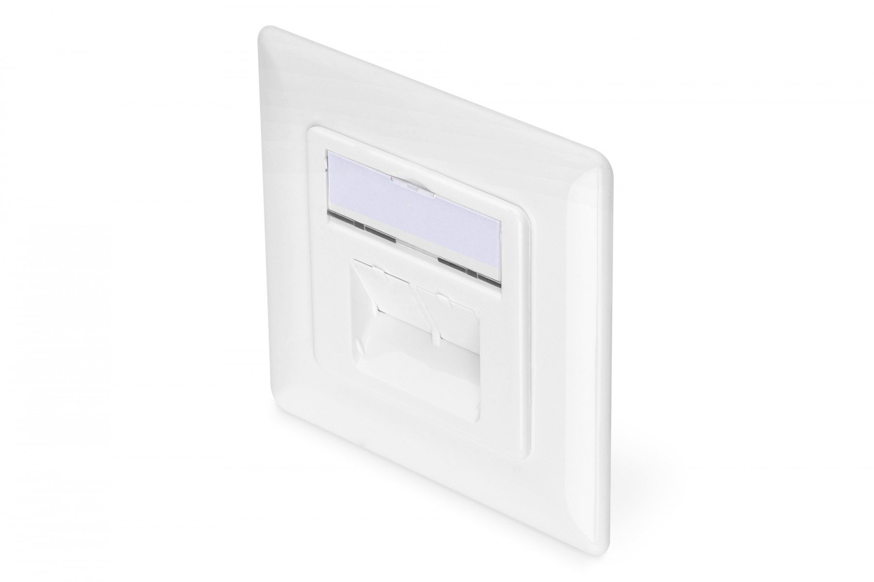 DIGITUS CAT 6A Class EA network outlet, shielded, 2x RJ45 LSA, pure white, flush mount, vert. cable install. (DN-9007-1) DIGITUS CAT 6A Class EA network outlet, shielded, 2x RJ45 LSA, pure white, flush mount, vert. cable install. (DN-9007-1)