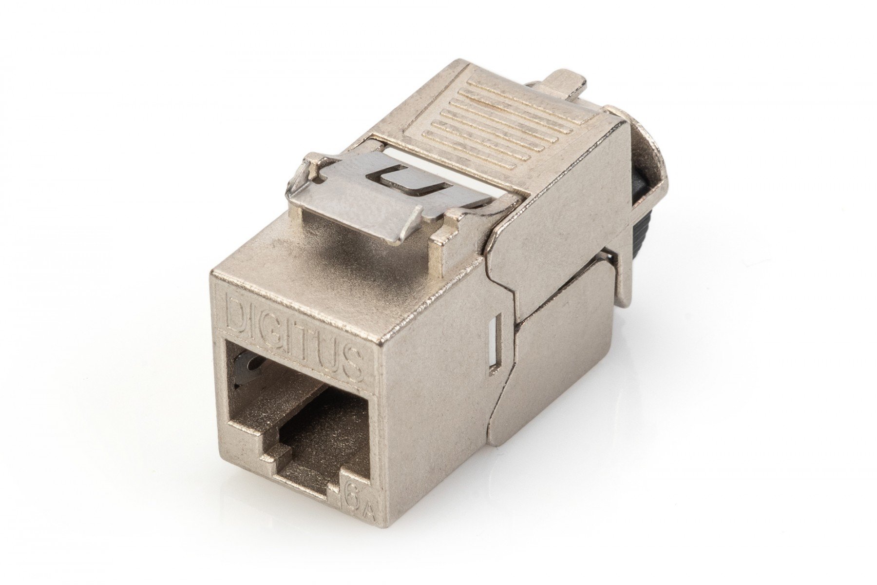 DIGITUS CAT 6A Keystone Jack, STP, tool free, dust cover smart cable manager, metal snap-in, set 24 pcs. (DN-93619-24) DIGITUS CAT 6A Keystone Jack, STP, tool free, dust cover smart cable manager, metal snap-in, set 24 pcs. (DN-93619-24)