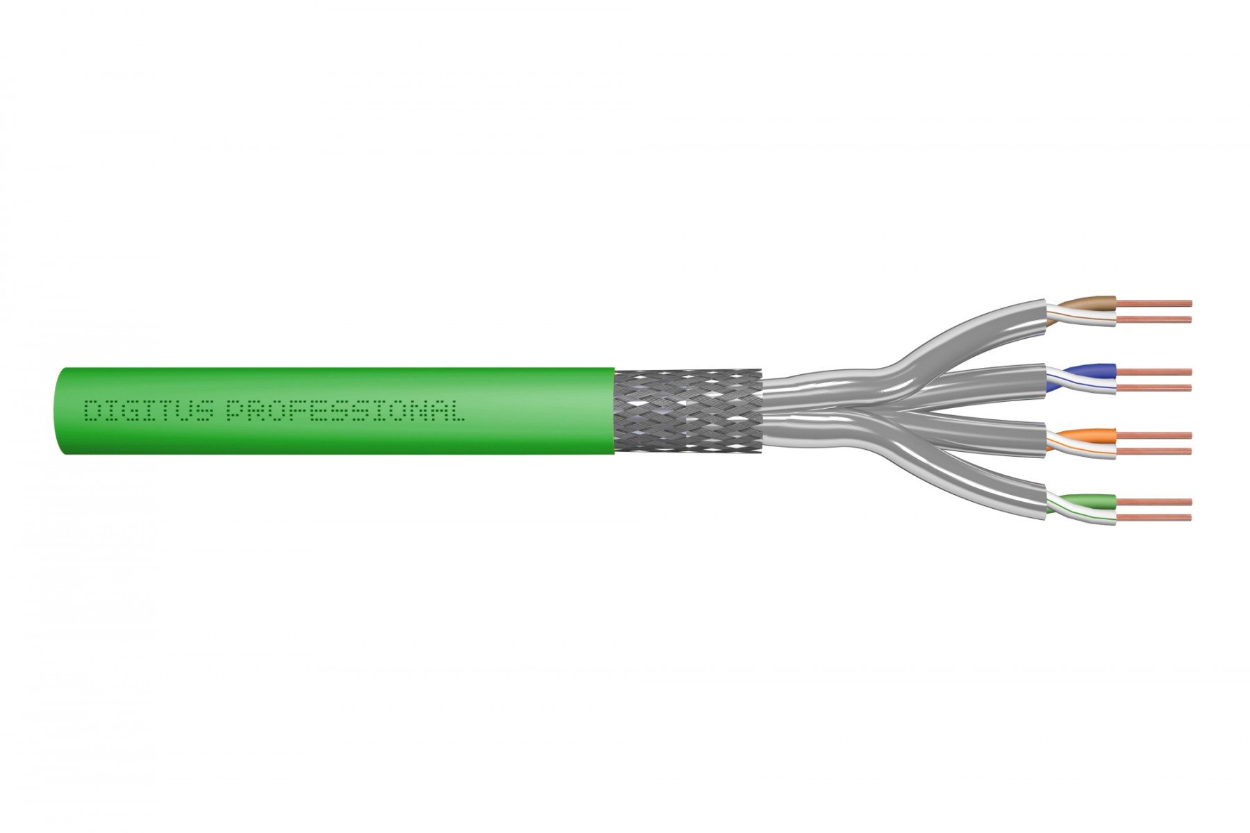 DIGITUS CAT 8.2 S-FTP install. cable, 2000 MHz, AWG 22/1 Dca, 100 m, ring, simplex, green (DK-1843-VH-1) DIGITUS CAT 8.2 S-FTP install. cable, 2000 MHz, AWG 22/1 Dca, 100 m, ring, simplex, green (DK-1843-VH-1)