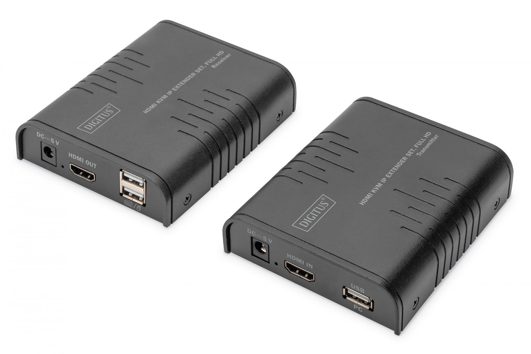 DIGITUS IP KVM Extender Set, 120 m one-to-many, 1080p/60Hz (DS-55529) DIGITUS IP KVM Extender Set, 120 m one-to-many, 1080p/60Hz (DS-55529)