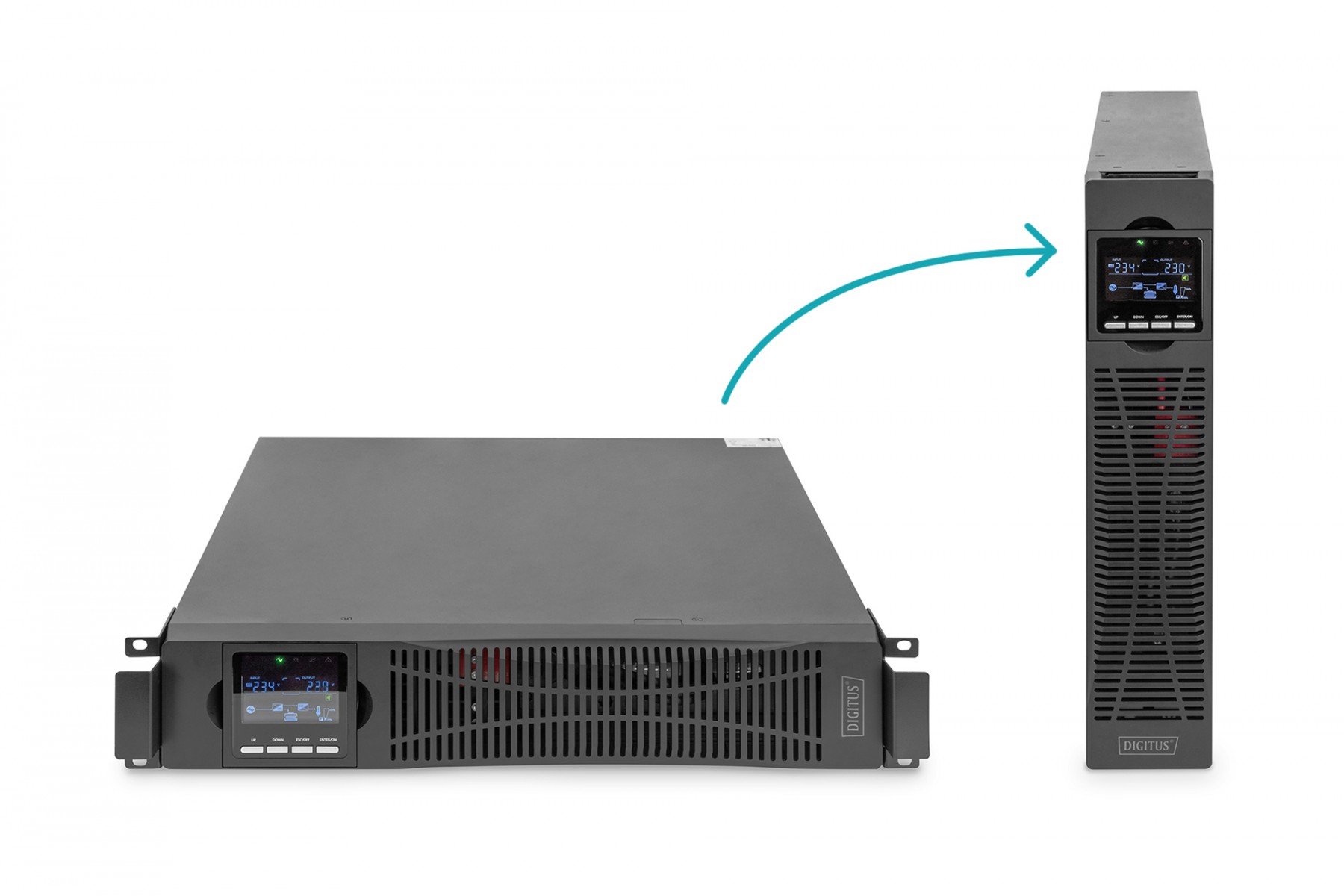 DIGITUS Uninterruptible Power Supply (UPS) Online Rack 19' 6kVA/6kW 2U USB RS232 without batteries (battery DN-170108) Depth 620mm (DN-170106) DIGITUS Uninterruptible Power Supply (UPS) Online Rack 19' 6kVA/6kW 2U USB RS232 without batteries (battery DN-170108) Depth 620mm (DN-170106)