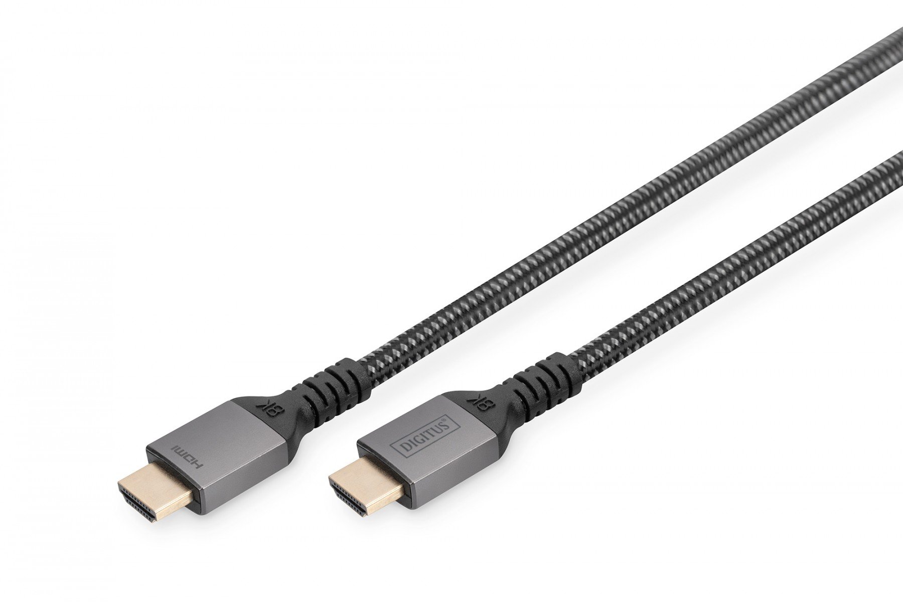 DIGITUS 8K PREMIUM HDMI 2.1 Connection cable Aluminum Housing ,Gold plated, Support 8K/60HZ 1m (DB-330200-020-S) DIGITUS 8K PREMIUM HDMI 2.1 Connection cable Aluminum Housing ,Gold plated, Support 8K/60HZ 1m (DB-330200-020-S)