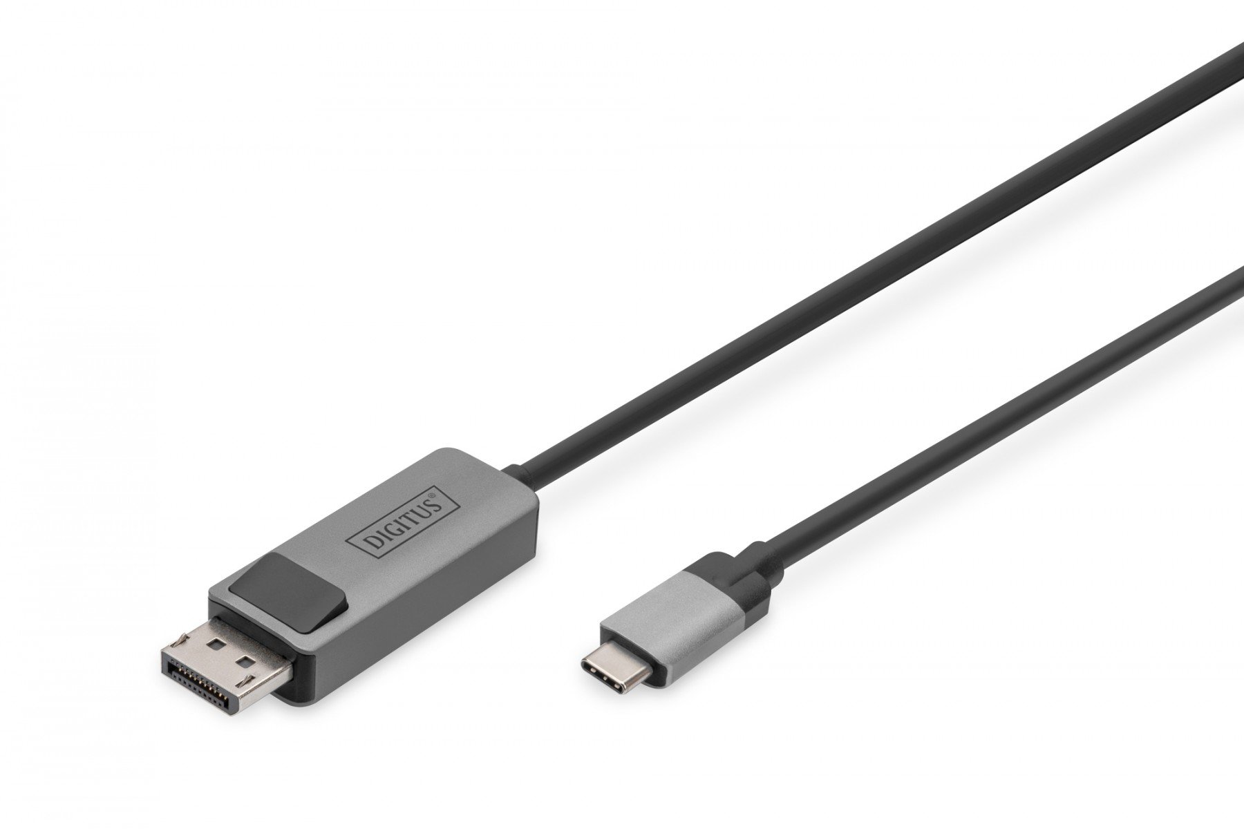 DIGITUS 8K@30Hz. USB Type C to DP; adapter cable HBR3; Alu Housing; Black 1m (DB-300334-010-S) DIGITUS 8K@30Hz. USB Type C to DP; adapter cable HBR3; Alu Housing; Black 1m (DB-300334-010-S)