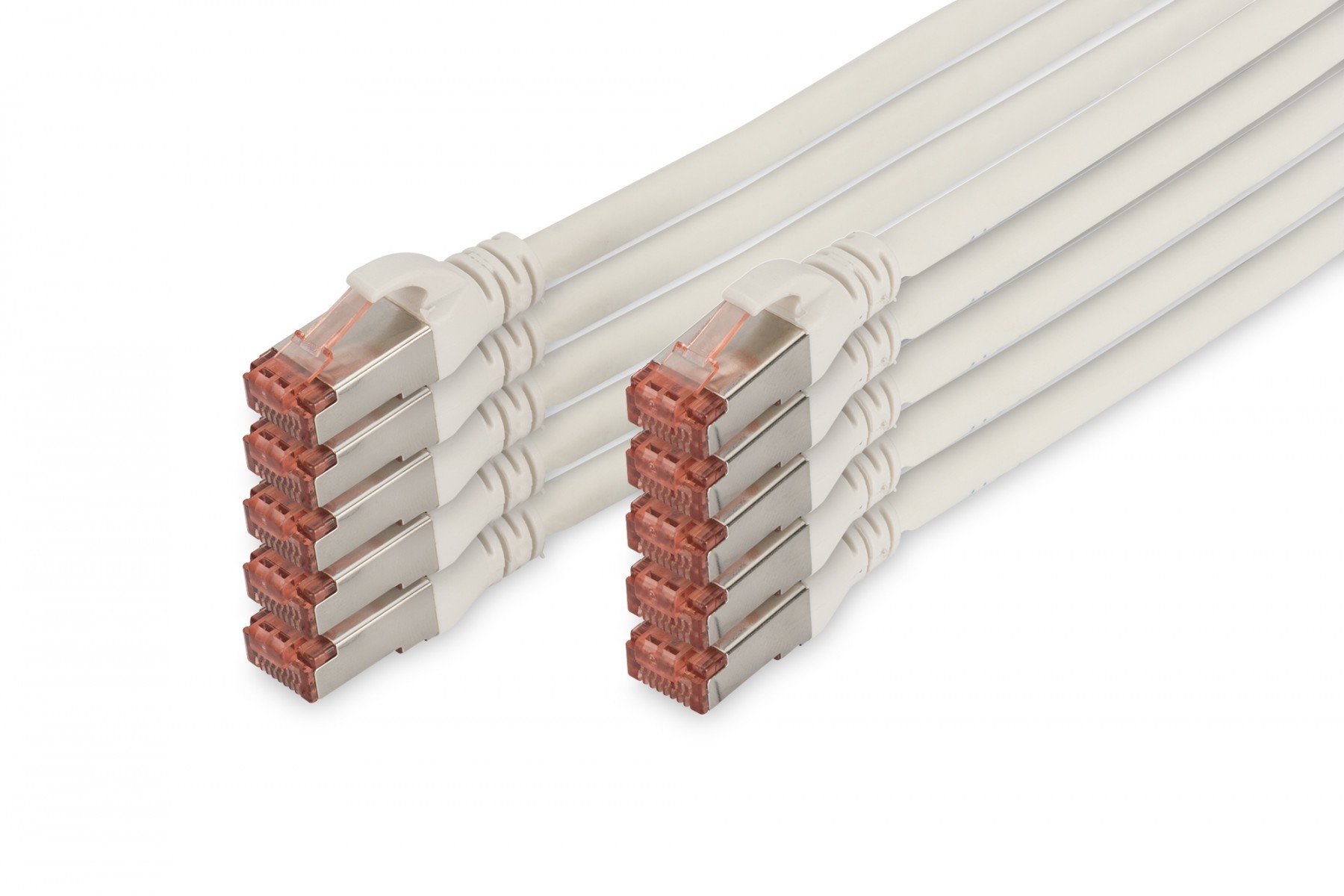 DIGITUS CAT 6 S-FTP patch cord, Cu, LSZH AWG 27/7, length 2 m, 10 pieces, color white (DK-1644-020-WH-10) DIGITUS CAT 6 S-FTP patch cord, Cu, LSZH AWG 27/7, length 2 m, 10 pieces, color white (DK-1644-020-WH-10)