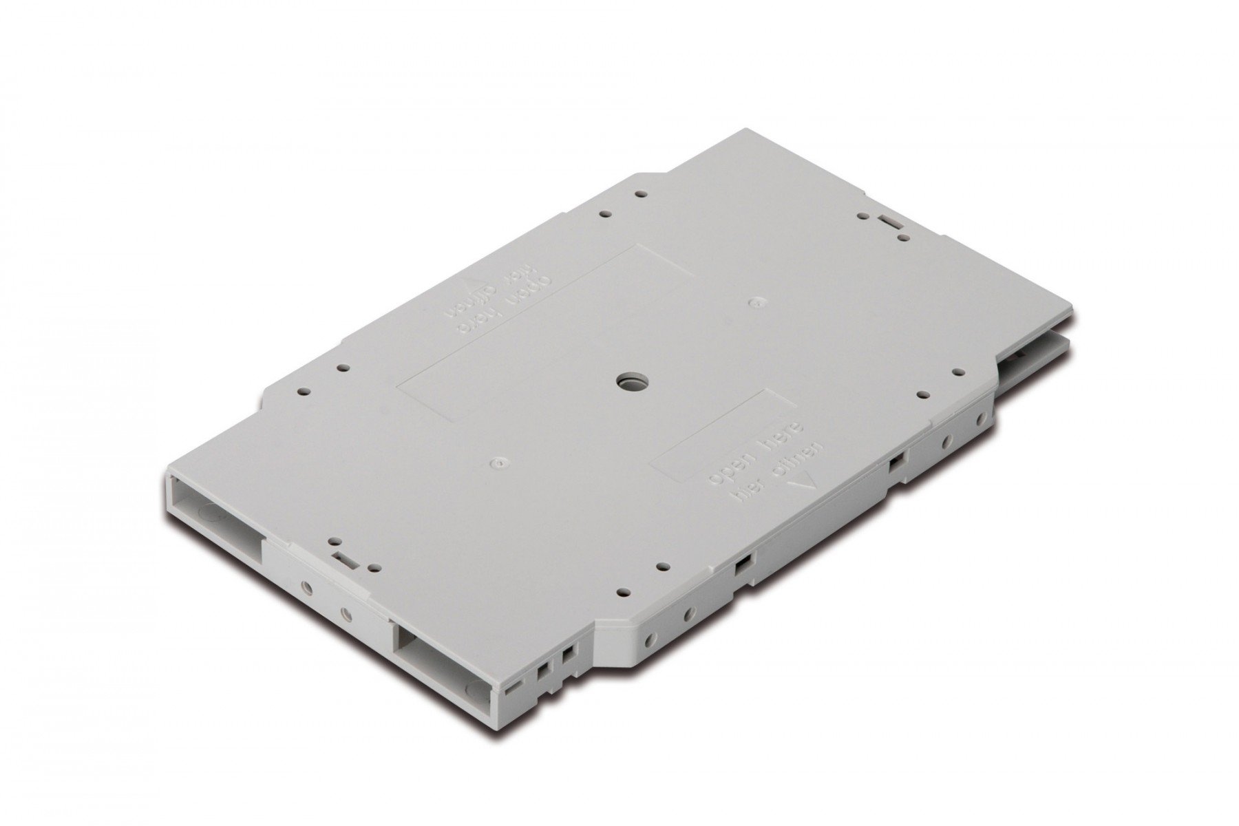 DIGITUS Fiber optic cassette for 12 splices, holder for heat sleeves, gray (DN-96101) DIGITUS Fiber optic cassette for 12 splices, holder for heat sleeves, gray (DN-96101)