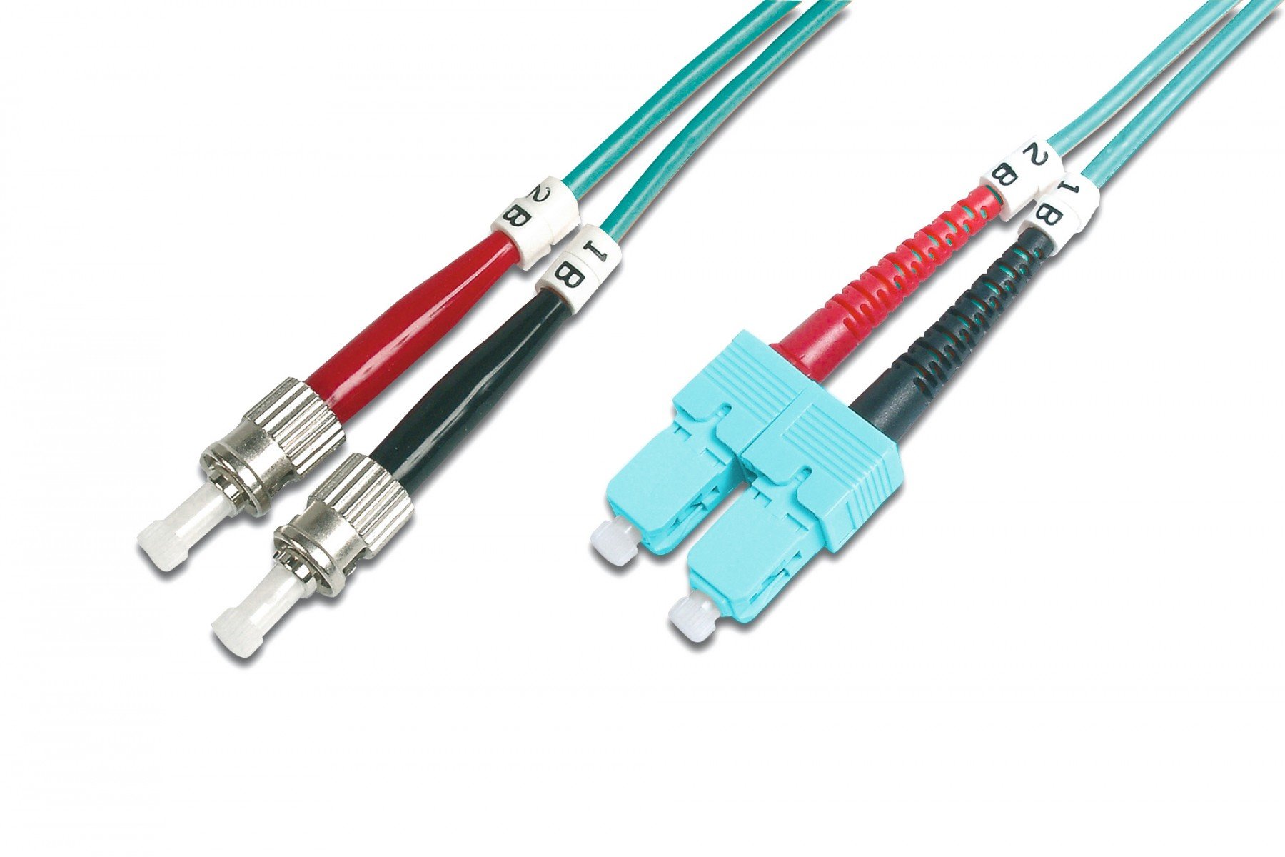 DIGITUS FO patch cord, duplex, ST to SC MM OM3 50/125 µ, 3 m (DK-2512-03/3) DIGITUS FO patch cord, duplex, ST to SC MM OM3 50/125 µ, 3 m (DK-2512-03/3)