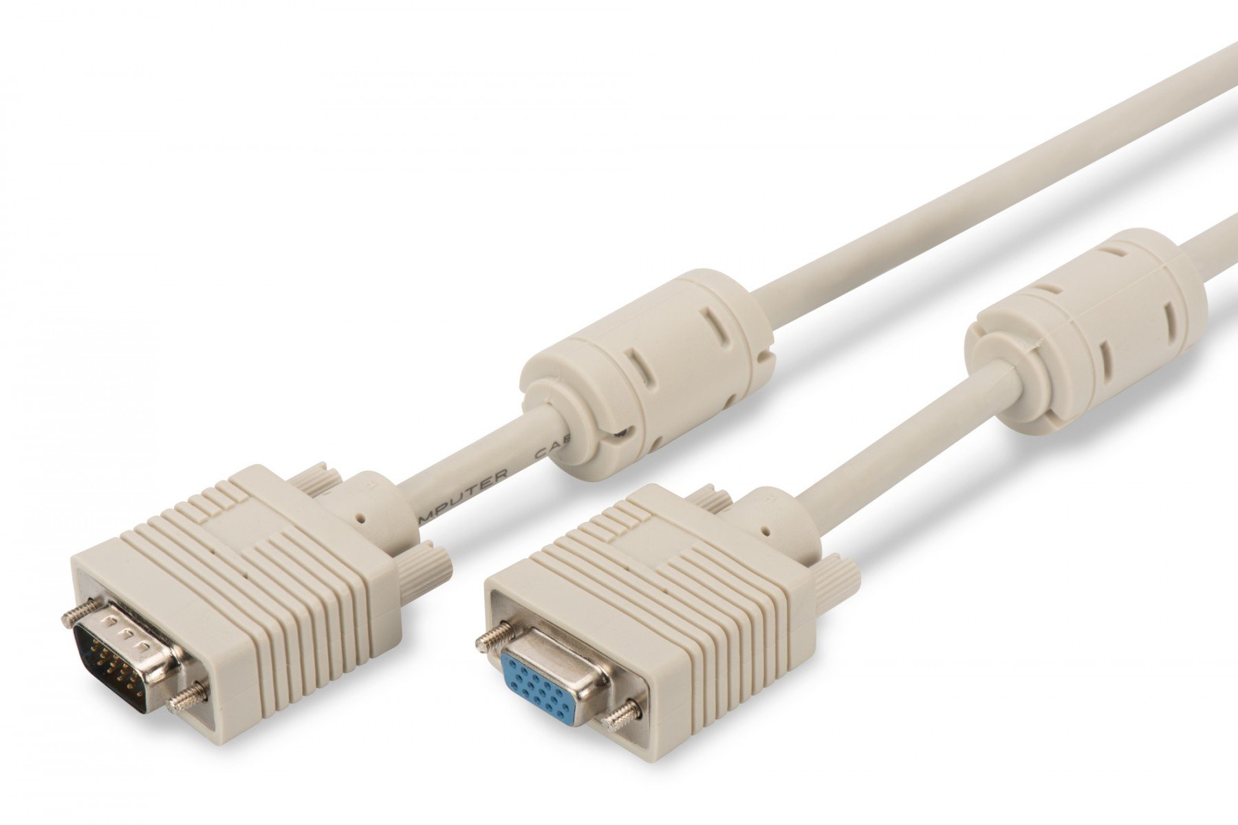 DIGITUS VGA Monitor extension cable, HD15 M/F, 5.0m, 3Coax/7C, 2xferrite, be (AK-310203-050-E) DIGITUS VGA Monitor extension cable, HD15 M/F, 5.0m, 3Coax/7C, 2xferrite, be (AK-310203-050-E)