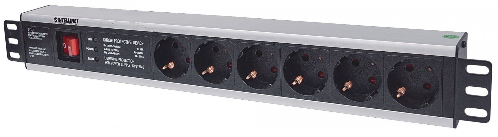 Intellinet 713962 unități de distribuție a energiei electrice (PDU) 6 ieșire(i) AC 1.5U Negru (713962) Intellinet 713962 unități de distribuție a energiei electrice (PDU) 6 ieșire(i) AC 1.5U Negru (713962)