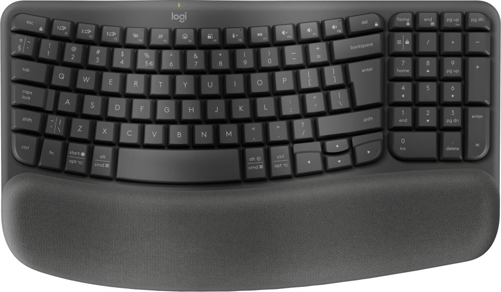 logitech Wave Keys Wireless Ergo KBD GRAPHITE US (920-012304)