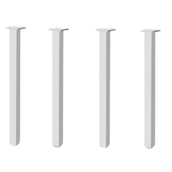 Set 4 picioare pentru masa din aluminiu, cu profil patrat 46x46 mm, finisaj aluminiu, H710 - Maxdeco Set 4 picioare pentru masa din aluminiu, cu profil patrat 46x46 mm, finisaj aluminiu, H710 - Maxdeco