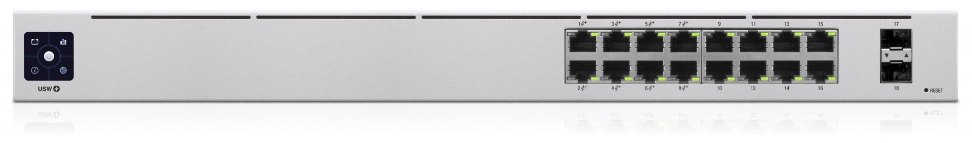 ubiquiti Ubiquiti Networks UniFi 16-Port PoE Gestionate L2/L3 Gigabit Ethernet (10/100/1000) Power over Ethernet (PoE) Suport 1U Argint (USW-16-POE) ubiquiti Ubiquiti Networks UniFi 16-Port PoE Gestionate L2/L3 Gigabit Ethernet (10/100/1000) Power over Ethernet (PoE) Suport 1U Argint (USW-16-POE)