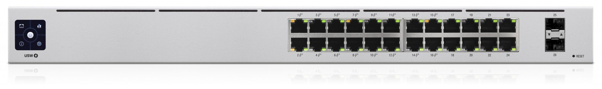 ubiquiti Ubiquiti UniFi 24-Port PoE Gestionate L2/L3 Gigabit Ethernet (10/100/1000) Power over Ethernet (PoE) Suport 1U Argint (USW-24-POE)