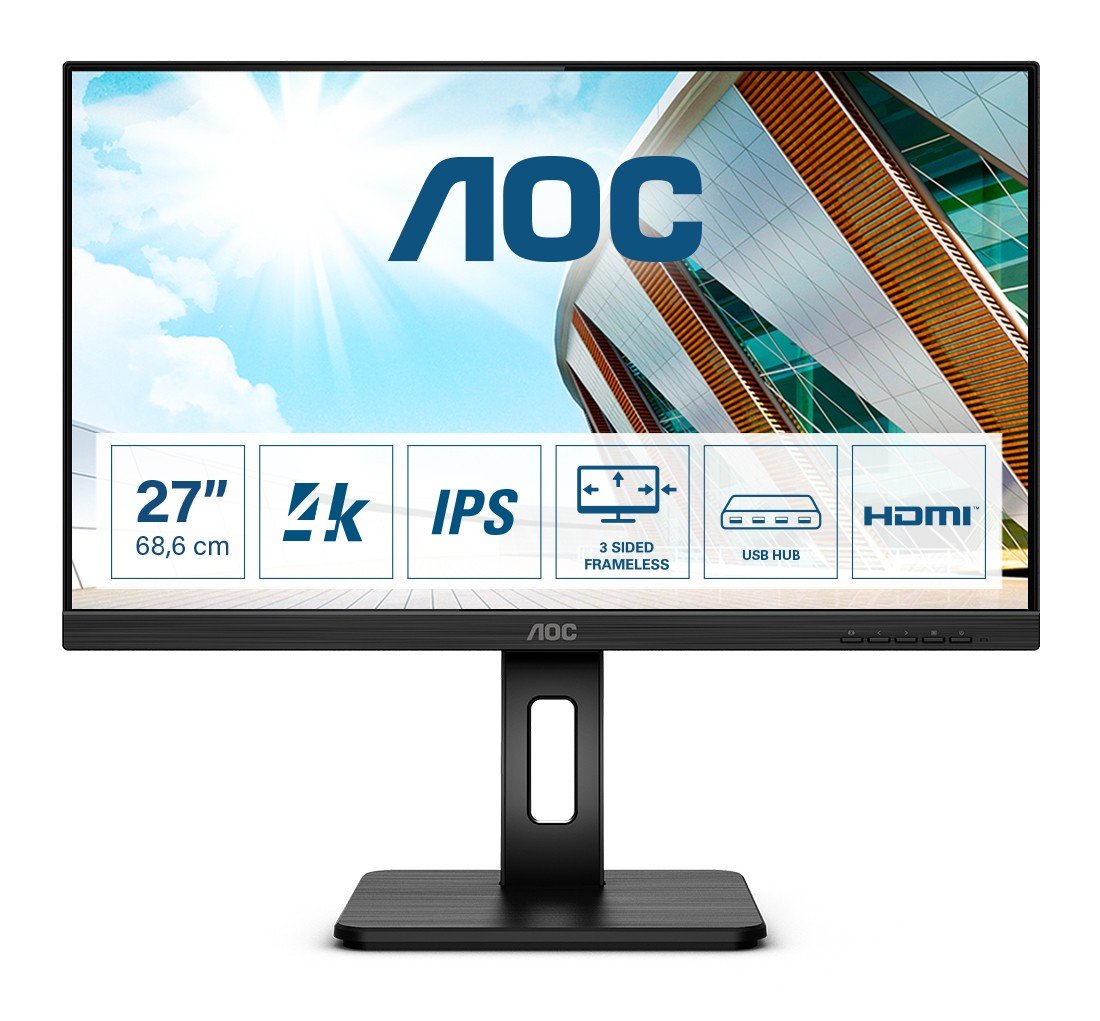 AOC P2 U27P2 LED display 68,6 cm (27') 3840 x 2160 Pixel 4K Ultra HD Negru (U27P2) AOC P2 U27P2 LED display 68,6 cm (27') 3840 x 2160 Pixel 4K Ultra HD Negru (U27P2)