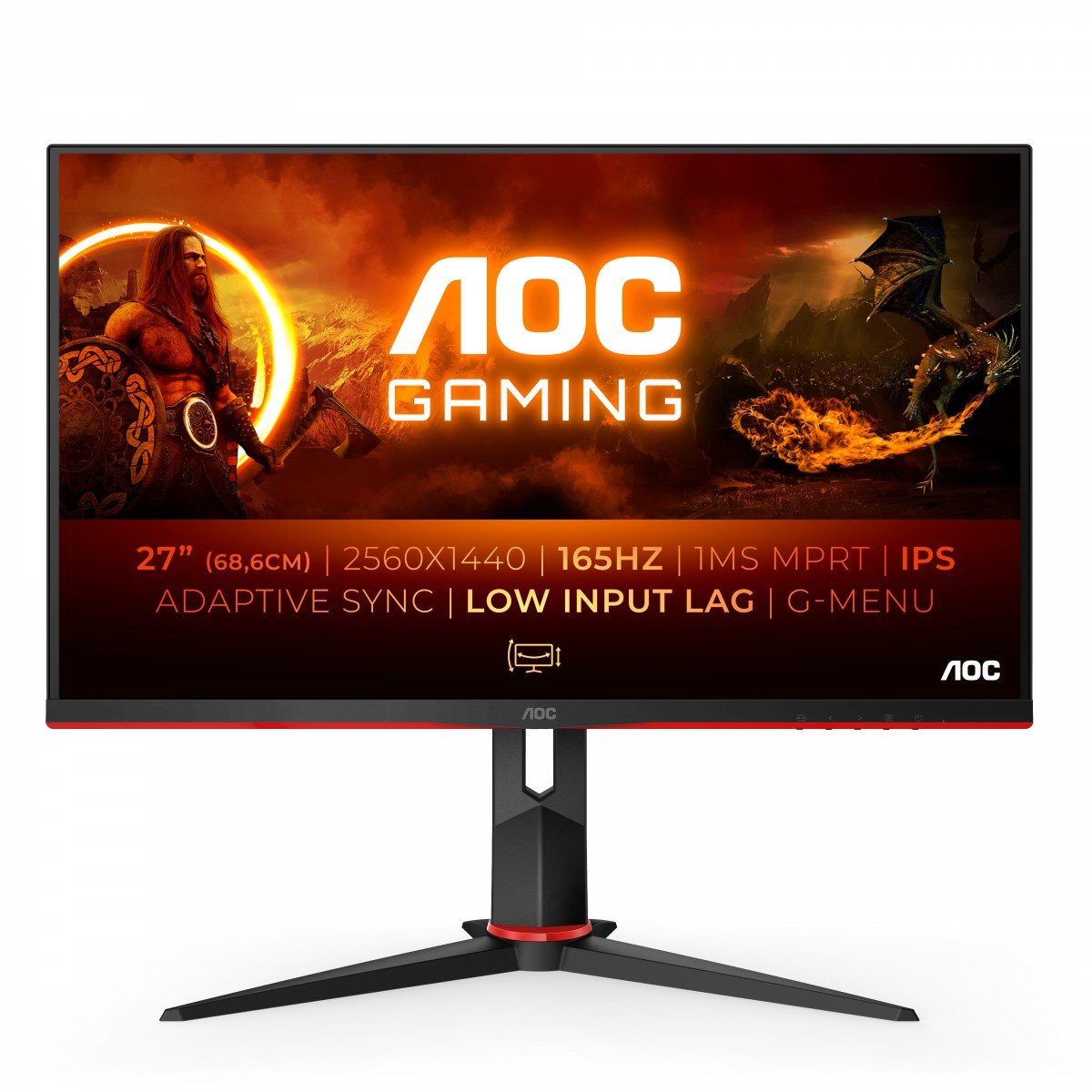 AOC Q27G2S/EU monitoare LCD 68,6 cm (27') 2560 x 1440 Pixel Quad HD LED Negru, Roşu (Q27G2S/EU) AOC Q27G2S/EU monitoare LCD 68,6 cm (27') 2560 x 1440 Pixel Quad HD LED Negru, Roşu (Q27G2S/EU)