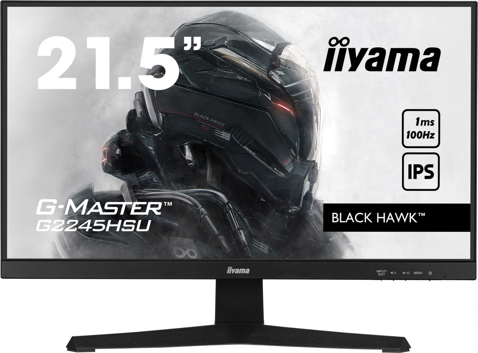 iiyama IIYAMA G2245HSU-B1 G-Master 21.5inch ETE IPS FHD Black Hawk 100Hz 250cd/m2 1ms HDMI DP USB-HUB 2x2.0 Speakers Black Tuner (G2245HSU-B1)