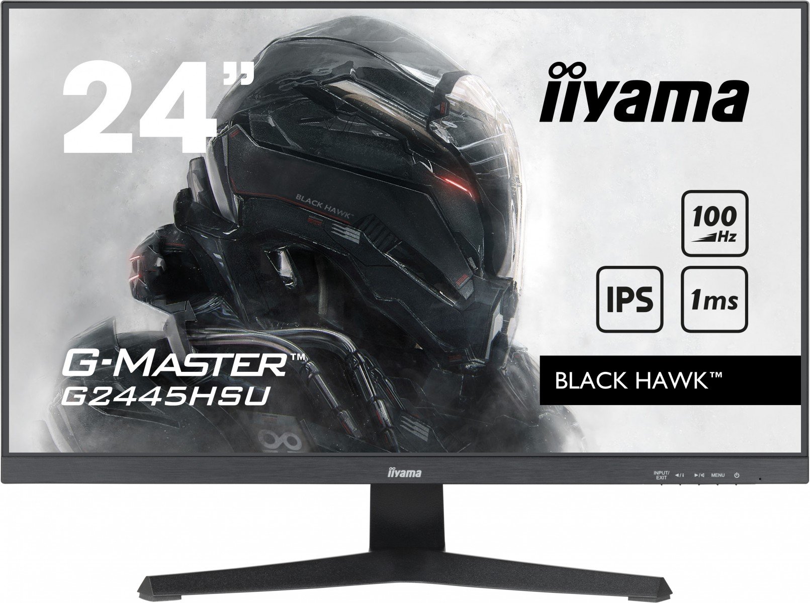 iiyama IIYAMA G2445HSU-B1 24inch ETE IPS Gaming G-Master Black Hawk FreeSync 1920x1080 100Hz 250cd/m HDMI DisplayPort 1ms (G2445HSU-B1)