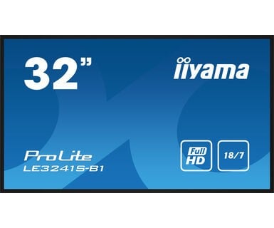 iiyama IIYAMA LE3241S-B1 32inch 1920x1080 IPS panel 1 Haze Landscape mode Speakers 2x 10W VGA 3x HDMI 350cd/m (LE3241S-B1) iiyama IIYAMA LE3241S-B1 32inch 1920x1080 IPS panel 1 Haze Landscape mode Speakers 2x 10W VGA 3x HDMI 350cd/m (LE3241S-B1)