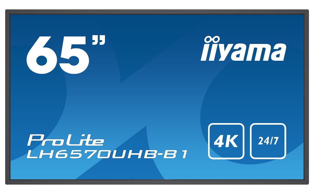 iiyama IIYAMA LH6570UHB-B1 65inch Super Slim 3840x2160 4K UHD VA panel 30mm depth 2xHDMI USB Media 700cd/m2 4000:1 (LH6570UHB-B1) iiyama IIYAMA LH6570UHB-B1 65inch Super Slim 3840x2160 4K UHD VA panel 30mm depth 2xHDMI USB Media 700cd/m2 4000:1 (LH6570UHB-B1)