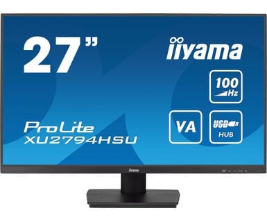 iiyama IIYAMA XU2794HSU-B6 27inch ETE VA-panel 1920x1080 100Hz 250cd/m 4ms Speakers HDMI DisplayPort Speakers USB-HUB 2x 2.0 (XU2794HSU-B6)