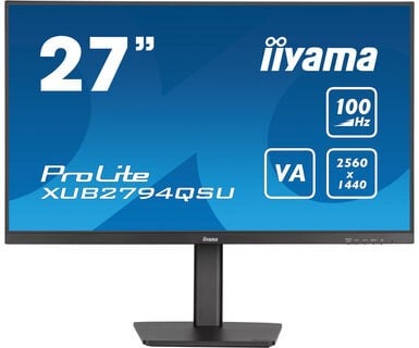 iiyama IIYAMA XUB2794QSU-B6 27inch ETE VA 2560x1440 100Hz 250cd/m2 1ms MPRT HDMI DP USB-HUB 2x3.0 Speakers (XUB2794QSU-B6)