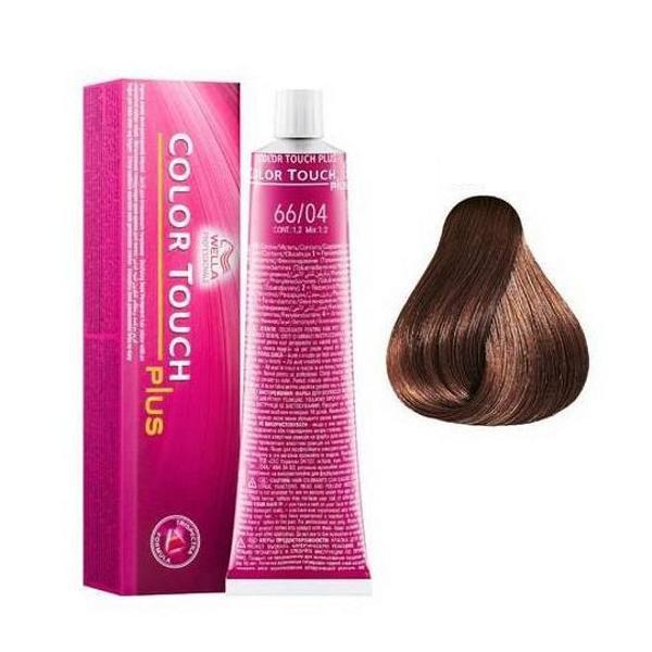 SHORT LIFE - Vopsea Demi-permanenta - Wella Professionals Color Touch Plus nuanta 66/04 rosu blond inchis intens SHORT LIFE - Vopsea Demi-permanenta - Wella Professionals Color Touch Plus nuanta 66/04 rosu blond inchis intens